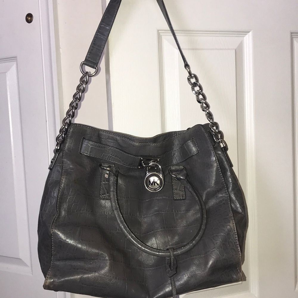 Grey michael kors purse